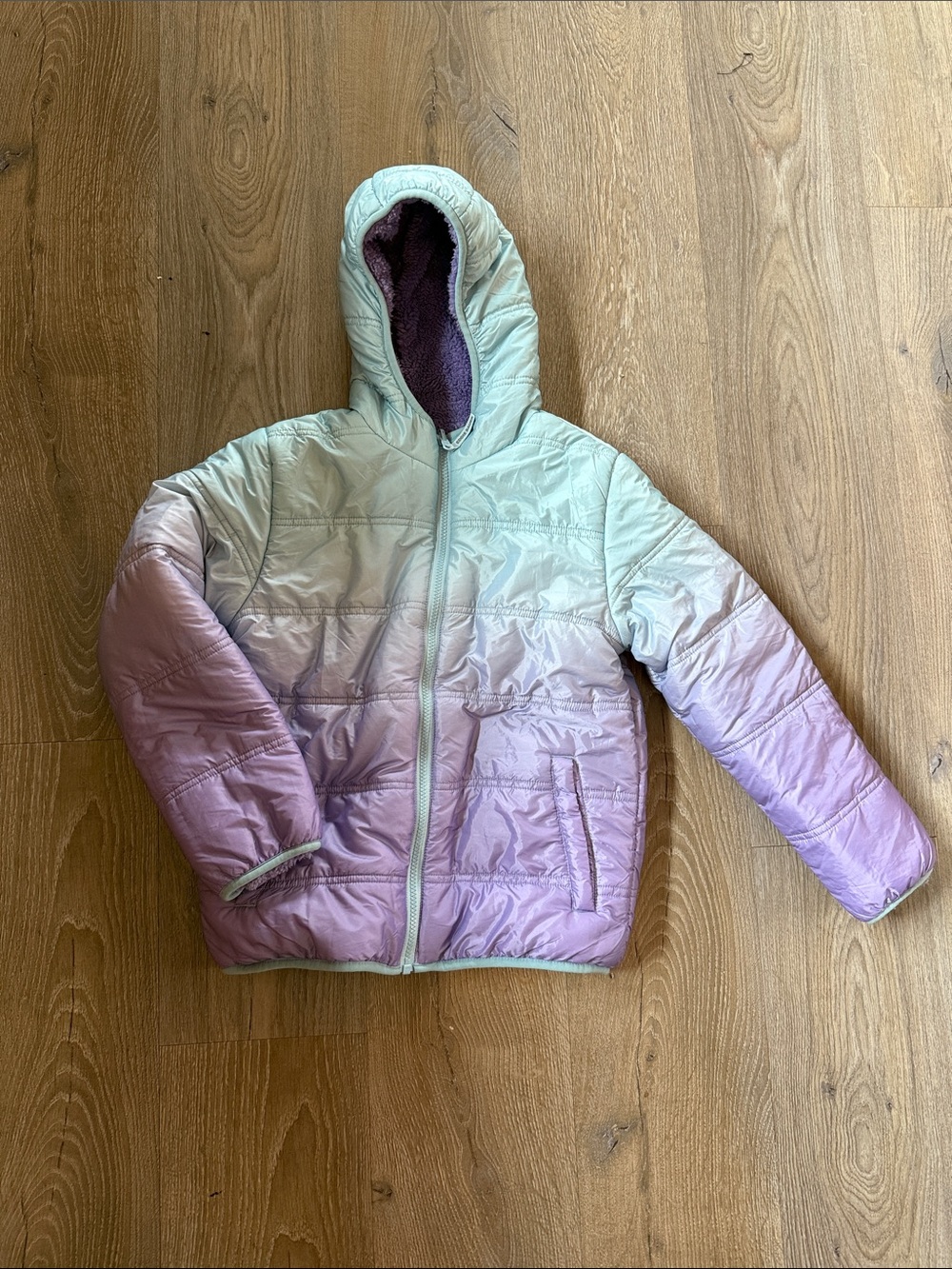 Kids Ombre Hooded Puffer Jacket - Reservable